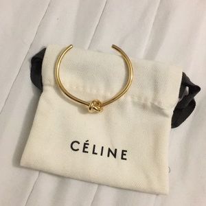 Celine gold knot bangle
